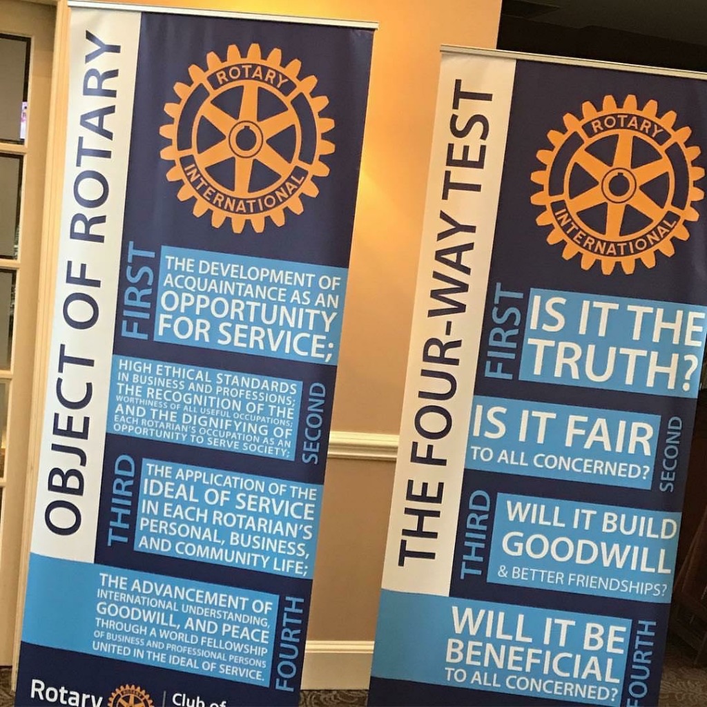 Object of Rotary and Four-Way Test Banners