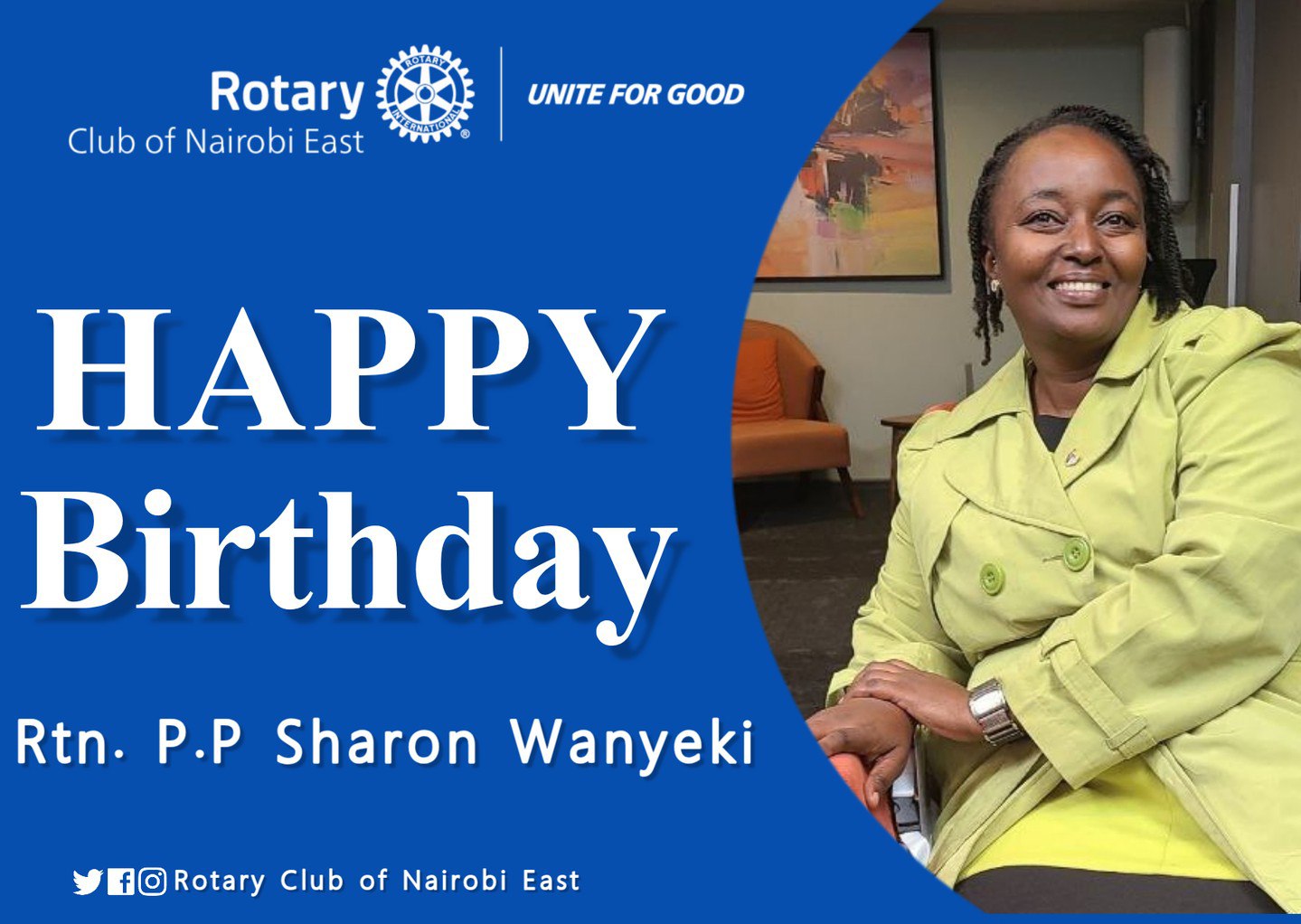 A very very happy birthday to Rotarian de excellen