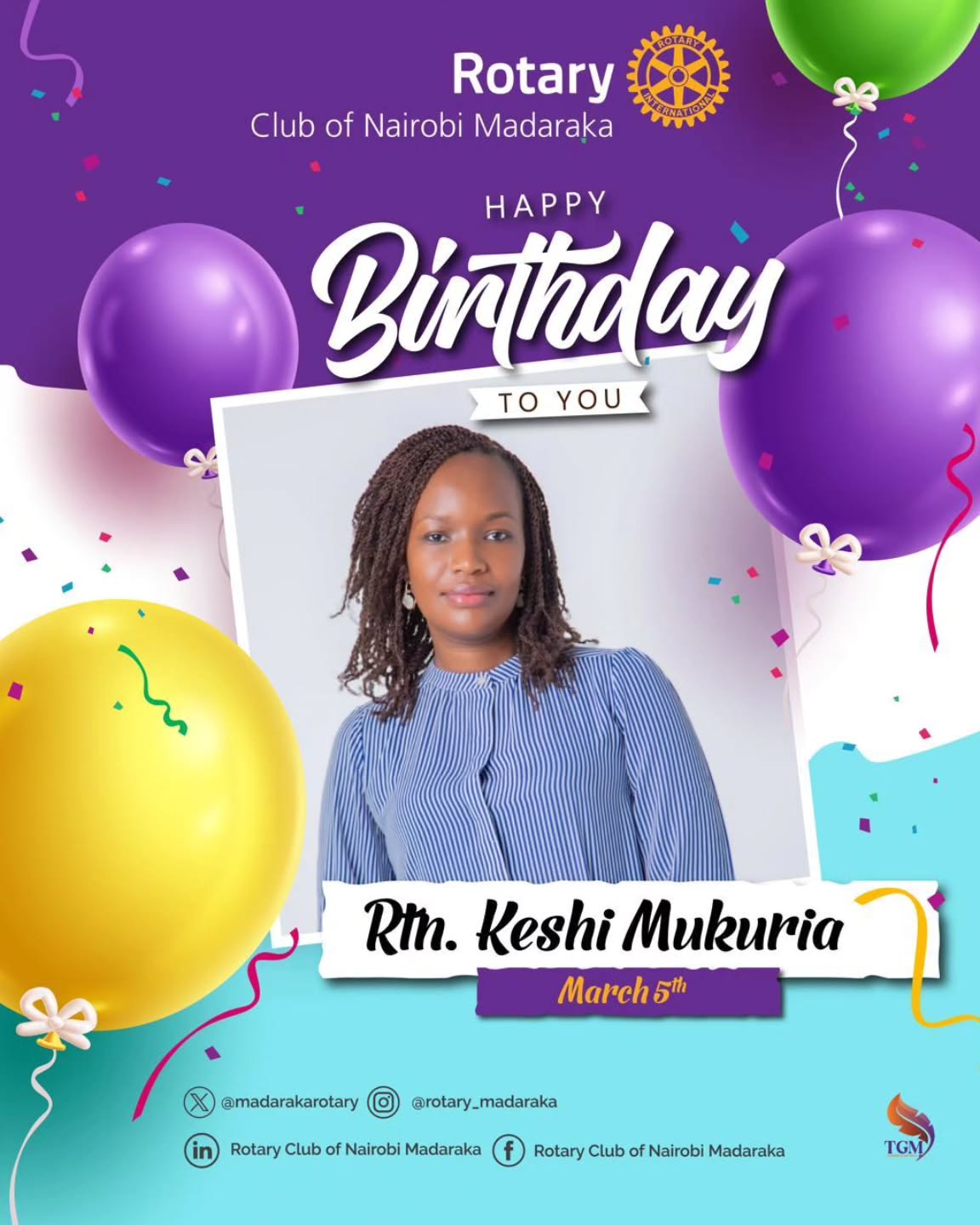 Happy Birthday Rtn. Keshi. Wishing you many more a