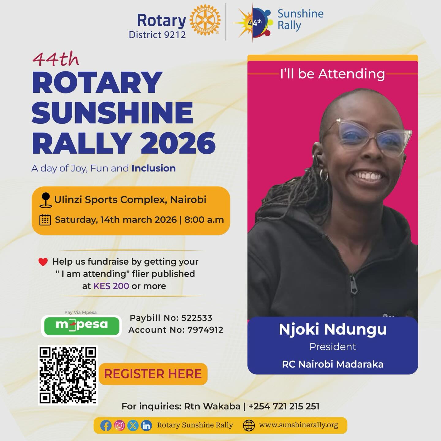 Looking forward to the 44th Rotary Sunshine Rally