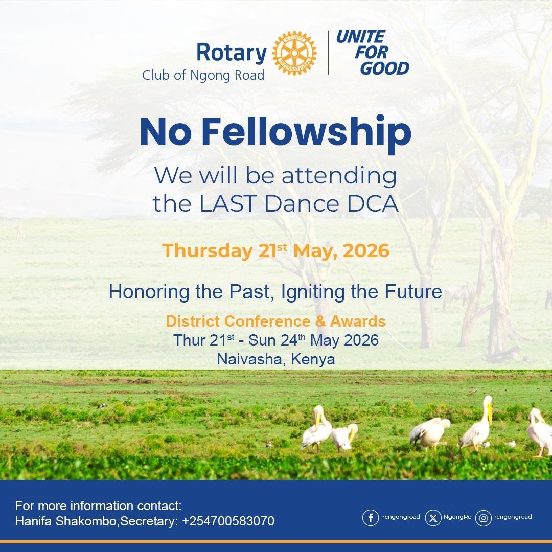 No fellowship this Thursday, because the Rotary Cl