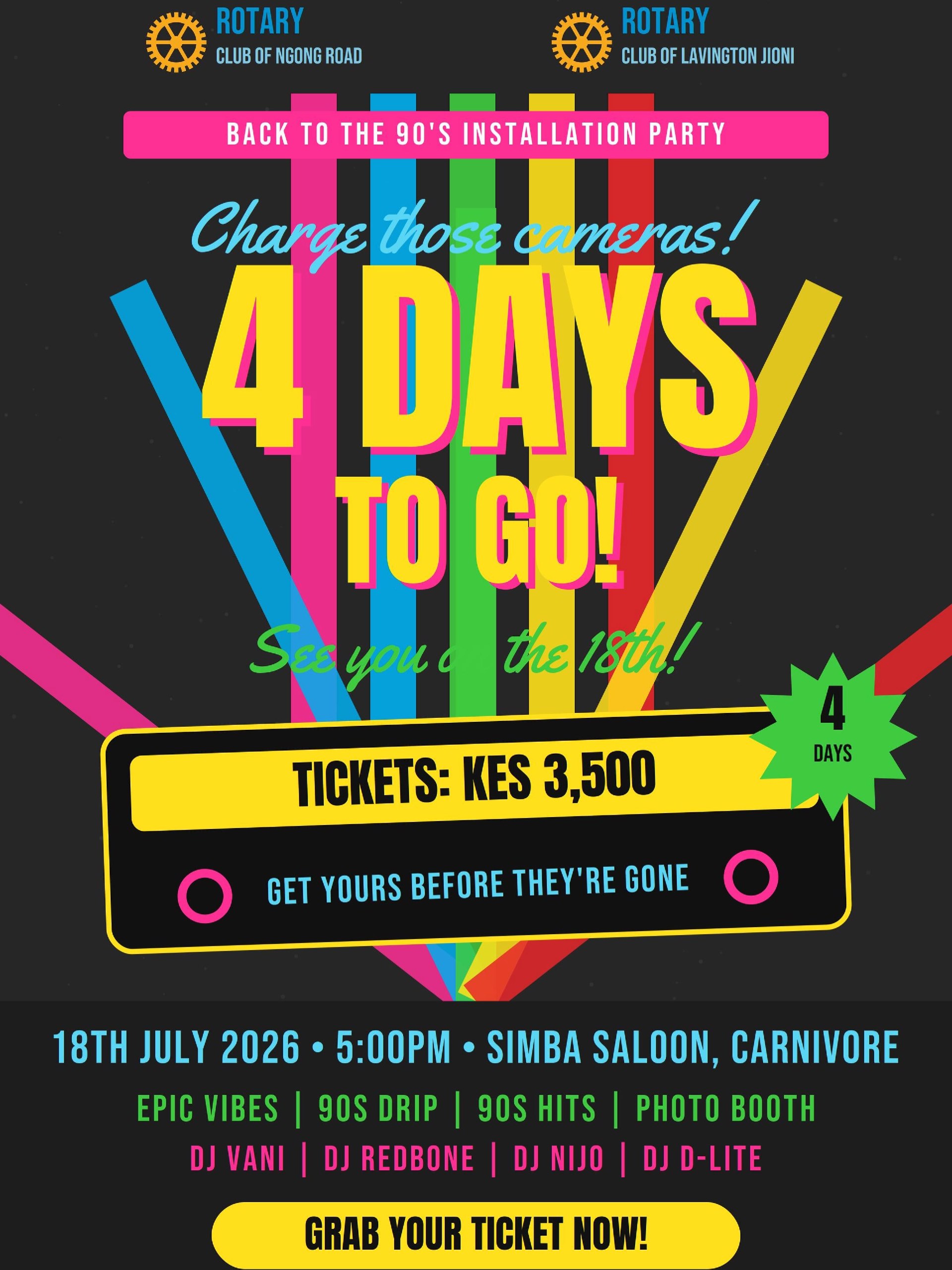 4 DAYS TO GO! The countdown just got real! ๐ฅ...