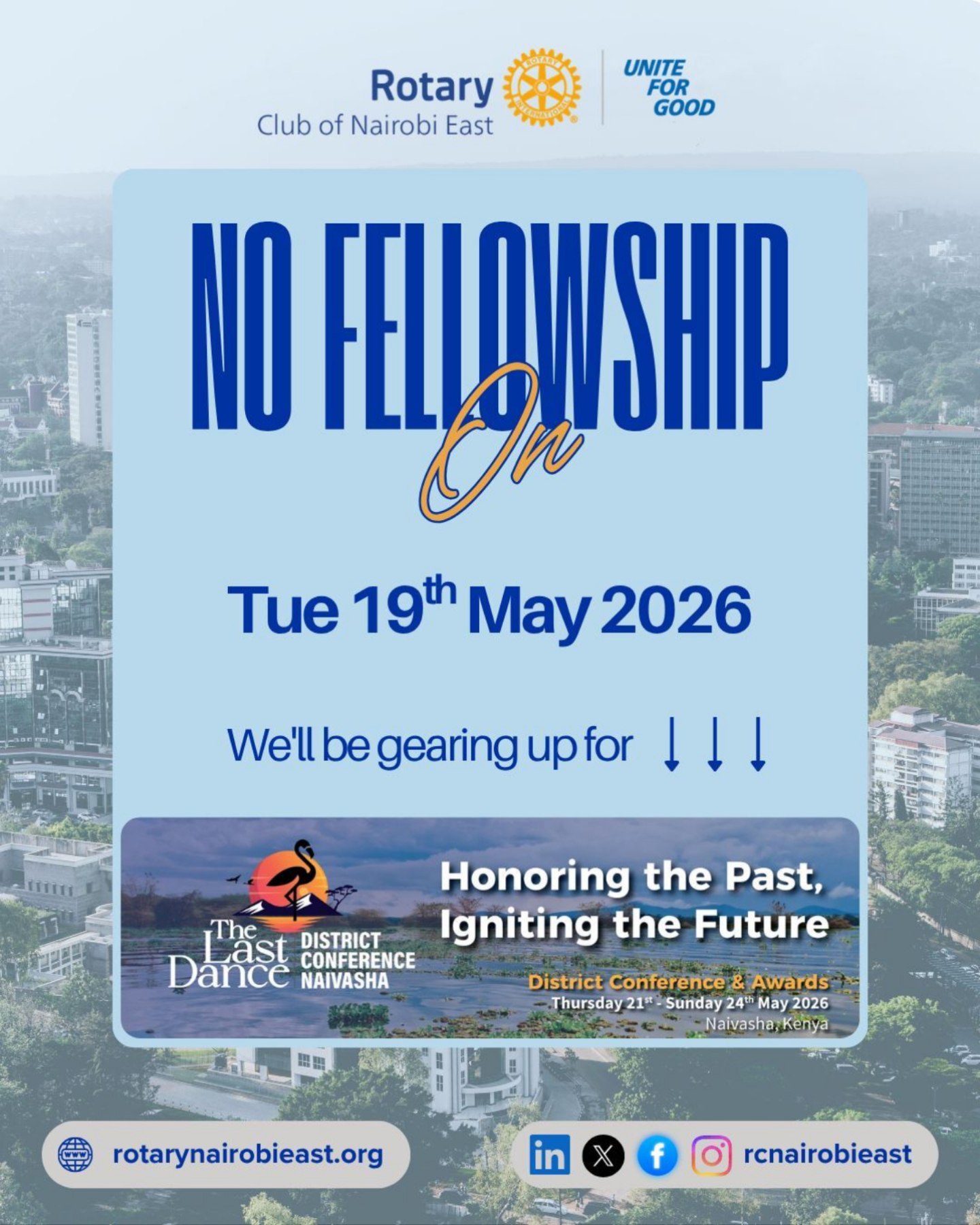 Headline: 🚨 NO FELLOWSHIP THIS TUESDAY! Next Stop